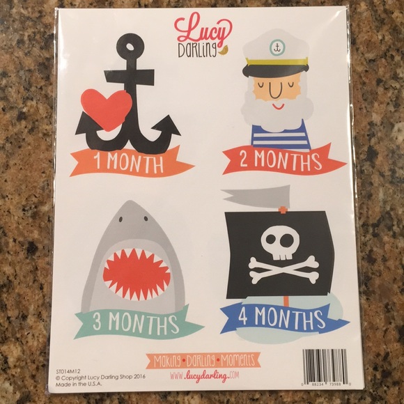 LUCY DARLING Milestone Stickers 1-12 months - Picture 1 of 4